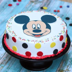 Sprinkled Mickey Mouse Strawberry Cake
