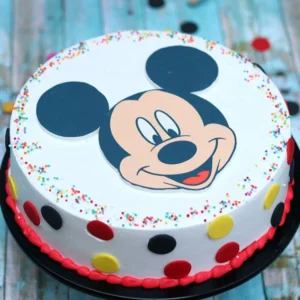Sprinkled Mickey Mouse Strawberry Cake